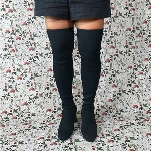 Zara Black Over-the-Knee Boots